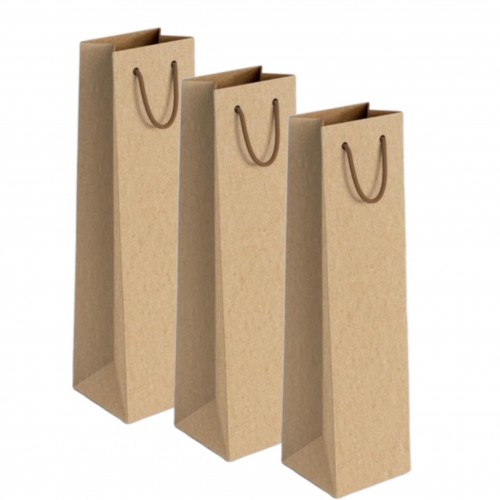 Punga vin din hartie cu manere si snur - 11x10x38cm - 25 buc