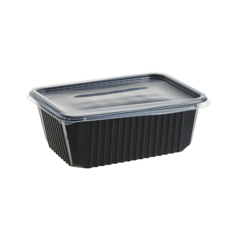 Caserolă PP microunde 1000 ml+capac, 50 buc/set