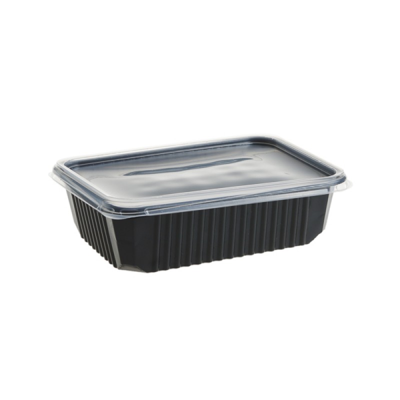 Caserolă PP microunde 750 ml+capac, 50 buc/set