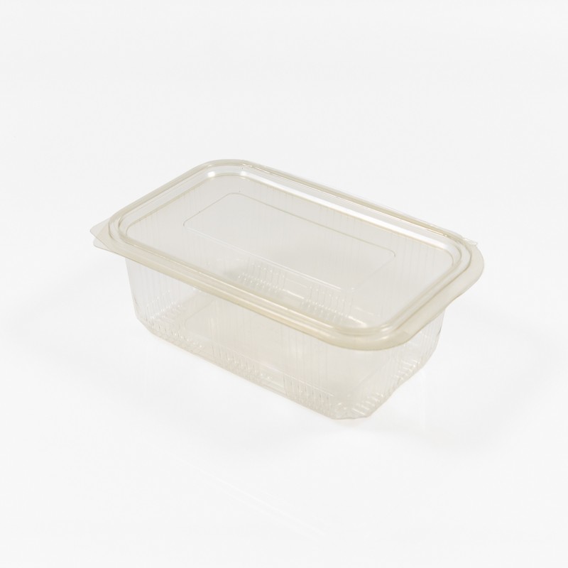 Caserolă PET cu capac atasat 1000 ml, 100 buc/set