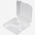 Caserolă meniu bio 3 compartimente 23.6x22.9x8.5 cm, 50 buc/set