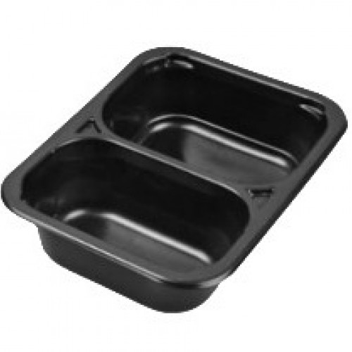 Caserole termosudabile 2 compartimente 187x137x45 mm, 50 buc/set