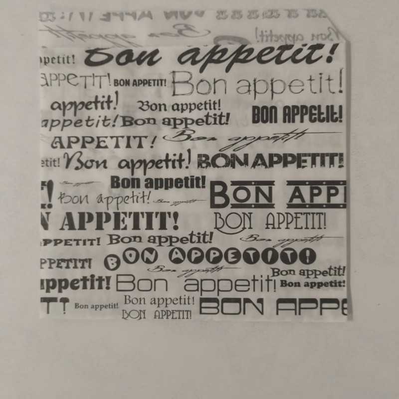 Coltar hartie hamburger, alb print, 2000 buc/bax