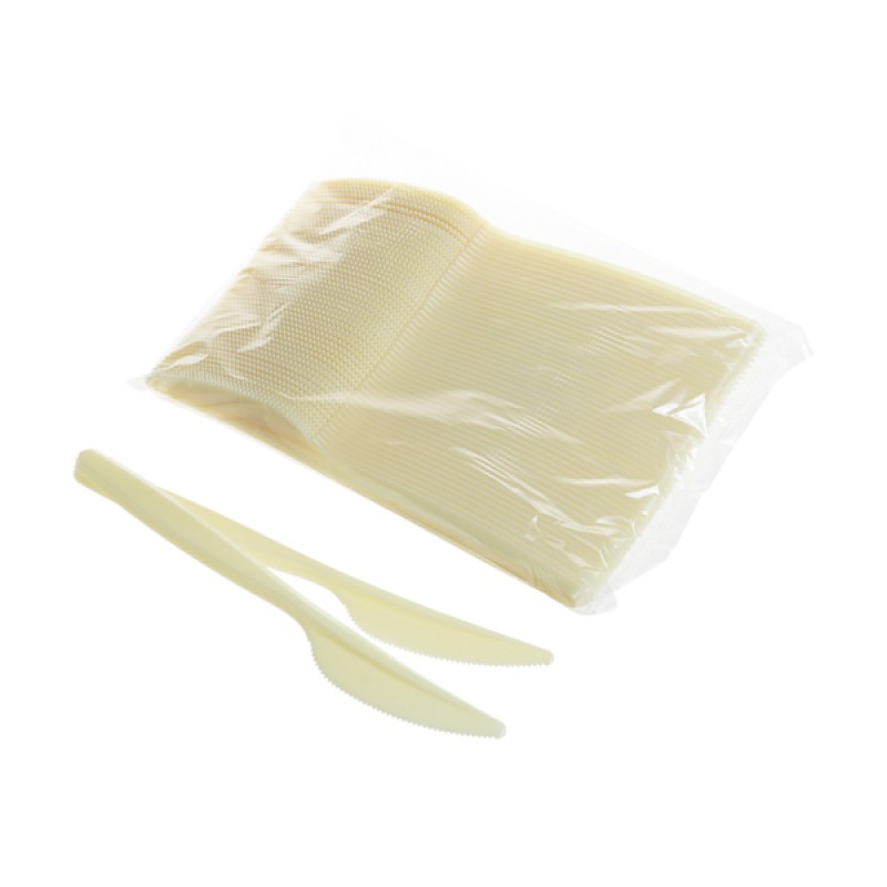 Cuțite reutilizabile crem 50 buc/set