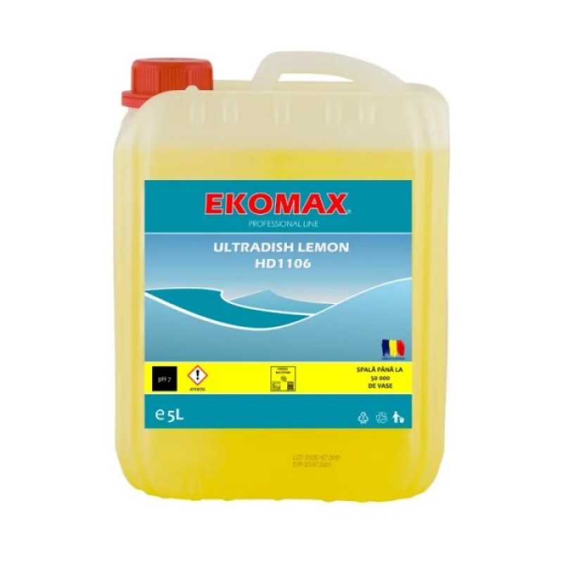 EKOMAX ULTRADISH detergent vase manual Lemon