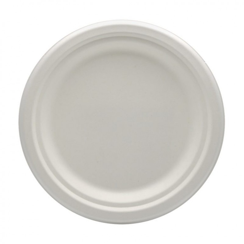 Farfurii trestie biodegradabile 17 cm, 50 buc/set Farfurii trestie biodegradabile 17 cm, 50 buc/set