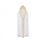 Lingura reutilizabila+servetel, set 100 buc