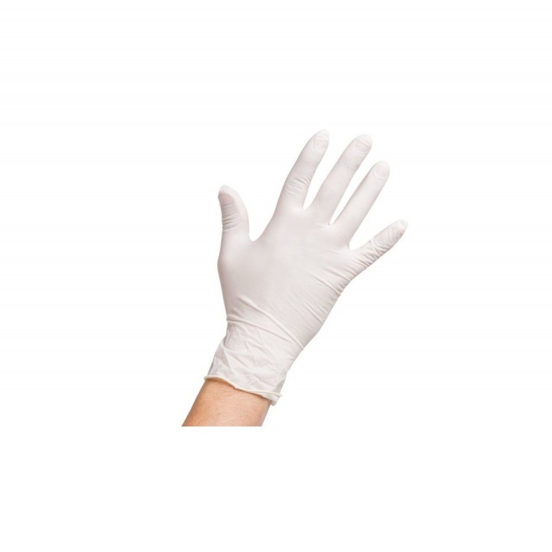 Mănuși din latex albe, ușor pudrate 100 buc/cutie