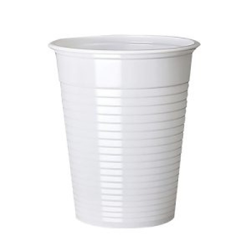 Pahare albe PP 200 ml, 100 buc/set