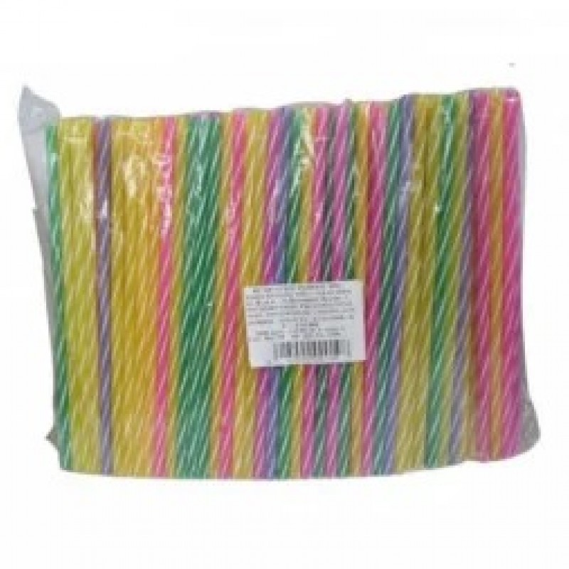 Paie reutilizabile cocktail JUMBO color, 500 buc/set