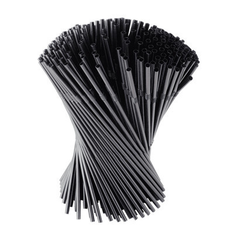 Paie reutilizabile flexibile, negre 1000 buc/set Paie reutilizabile flexibile, negre 1000 buc/set