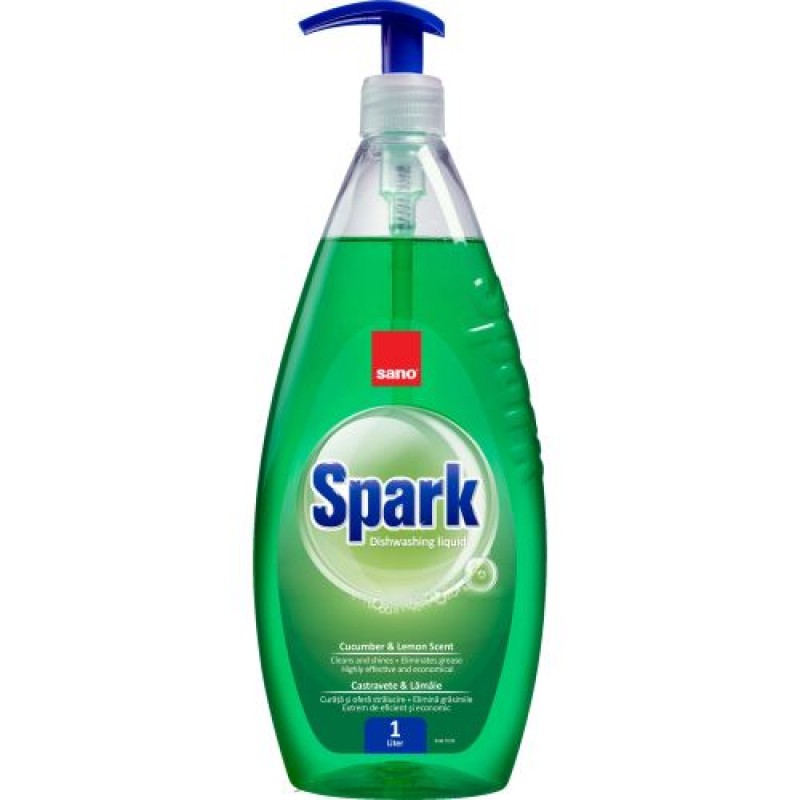 Detergent vase Sano Spark Castravete si Lemon, 1L