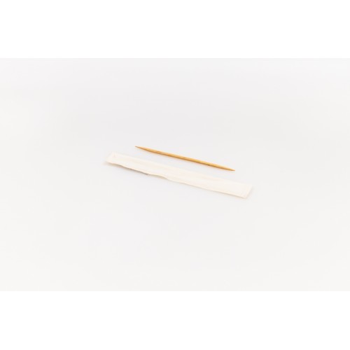 Scobitori din lemn ambalate individual in hartie, 1000 buc/cutie