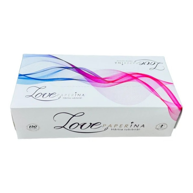 Servetele la cutie, albe 2 straturi, 150 buc